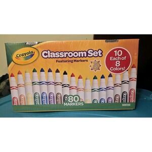 Brand New Crayola Classroom Set Markers Teacher Supplies 80 Count School